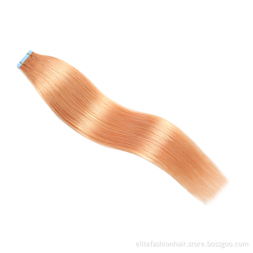 European Double Drawn Russian Human Hair Tape Hair Extension, High Quality Natural Remy Tape In Hair Extension